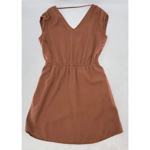 Universal Thread 100% Lyocell Rust Dress Sz Small Pockets Boho Preppy - Picture 1 of 9